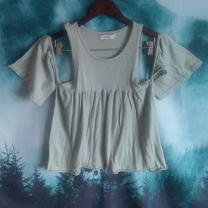 Zara Knit Mint Green Top